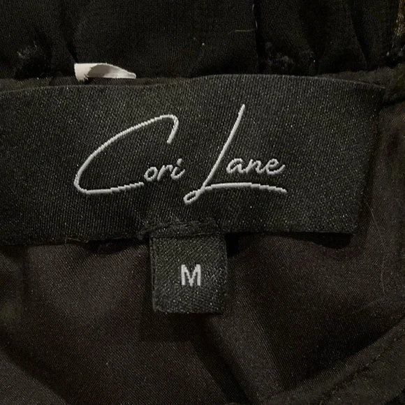 Cori Lane Black Swiss Dot Dress Size Medium - Picture 7 of 13